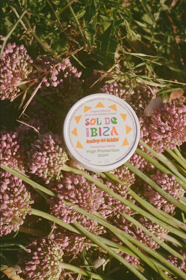 SOL DE IBIZA apsauginis kremas veidui ir kūnui nuo saulės vaikams BABY&KIDS SPF 30, 100 g