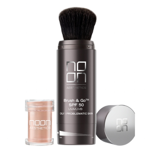 NOON BRUSH&GO MINERAL SUN PROTECTION POWDER SPF 50 RIEBIAI/PROBLEMINEI VEIDO ODAI  2x5 g